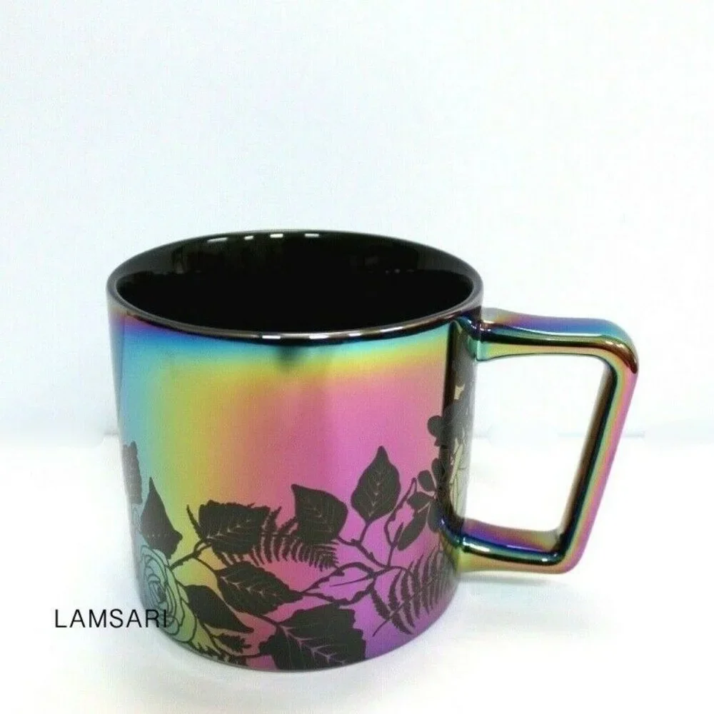 Starbucks Fall 2020 Iridescent Black Roses Coffee Mug Cup